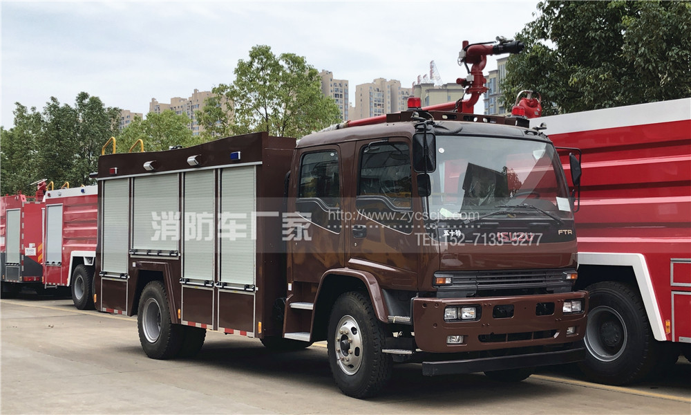 咖啡色消防車 咖啡色消防車